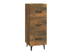 Aparador madera de ingeniería roble ahumado 34,5x34x90 cm ES11826