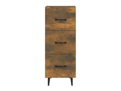 Aparador madera de ingeniería roble ahumado 34,5x34x90 cm ES11826