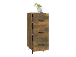 Aparador madera de ingeniería roble ahumado 34,5x34x90 cm ES11826