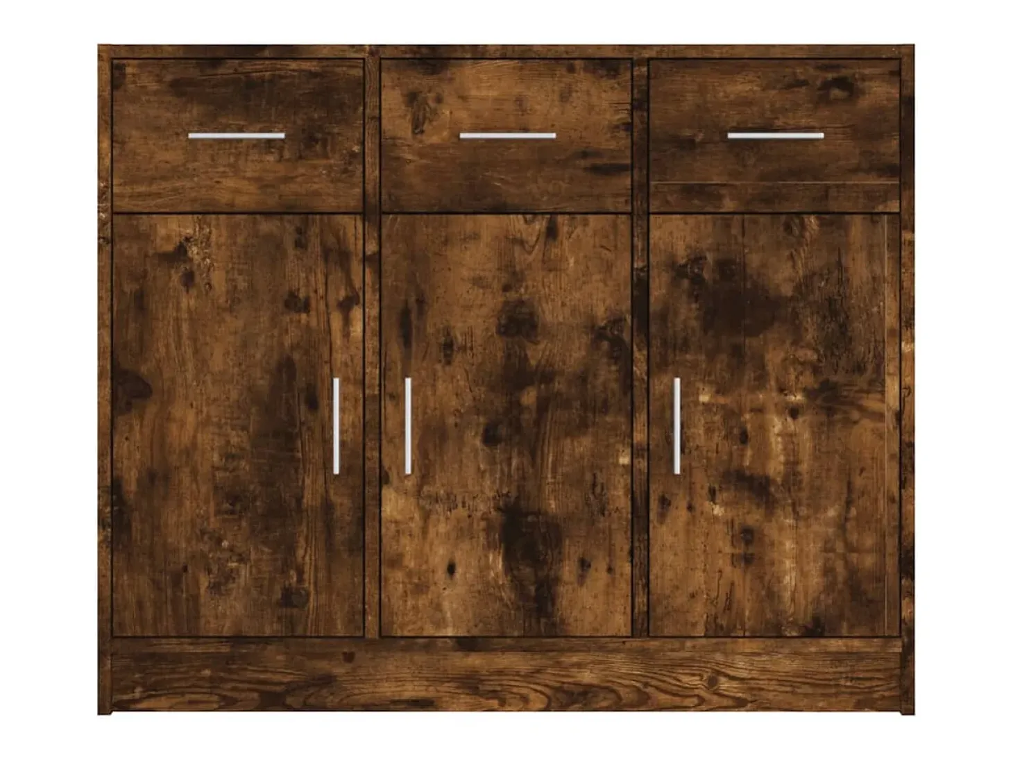 Aparador madera de ingeniería roble ahumado 91x28x75 cm