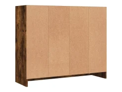 Aparador madera de ingeniería roble ahumado 91x28x75 cm