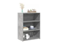Aparador madera de ingeniería gris hormigón 70x41x93 cm