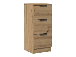 Aparador madera de ingeniería roble artisian 30x30x70 cm