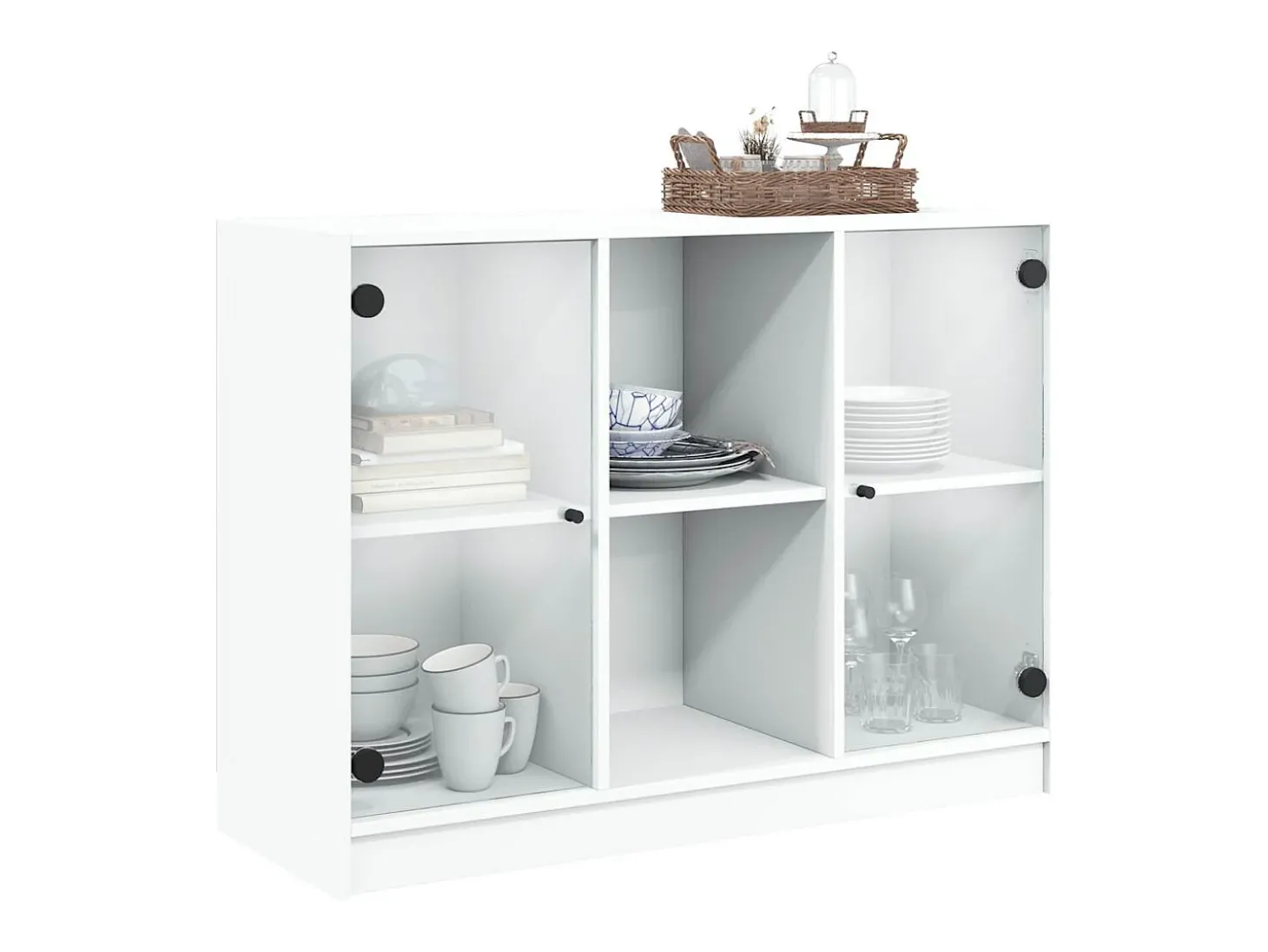 Aparador madera de ingeniería blanco 102x37x75,5 cm