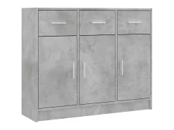 Aparador madera de ingeniería gris hormigón 91x28x75 cm ES49127