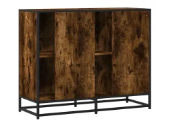 Aparador madera de ingeniería roble ahumado 92x35x76 cm