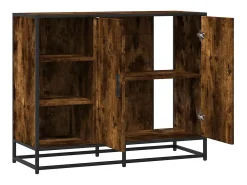 Aparador madera de ingeniería roble ahumado 92x35x76 cm