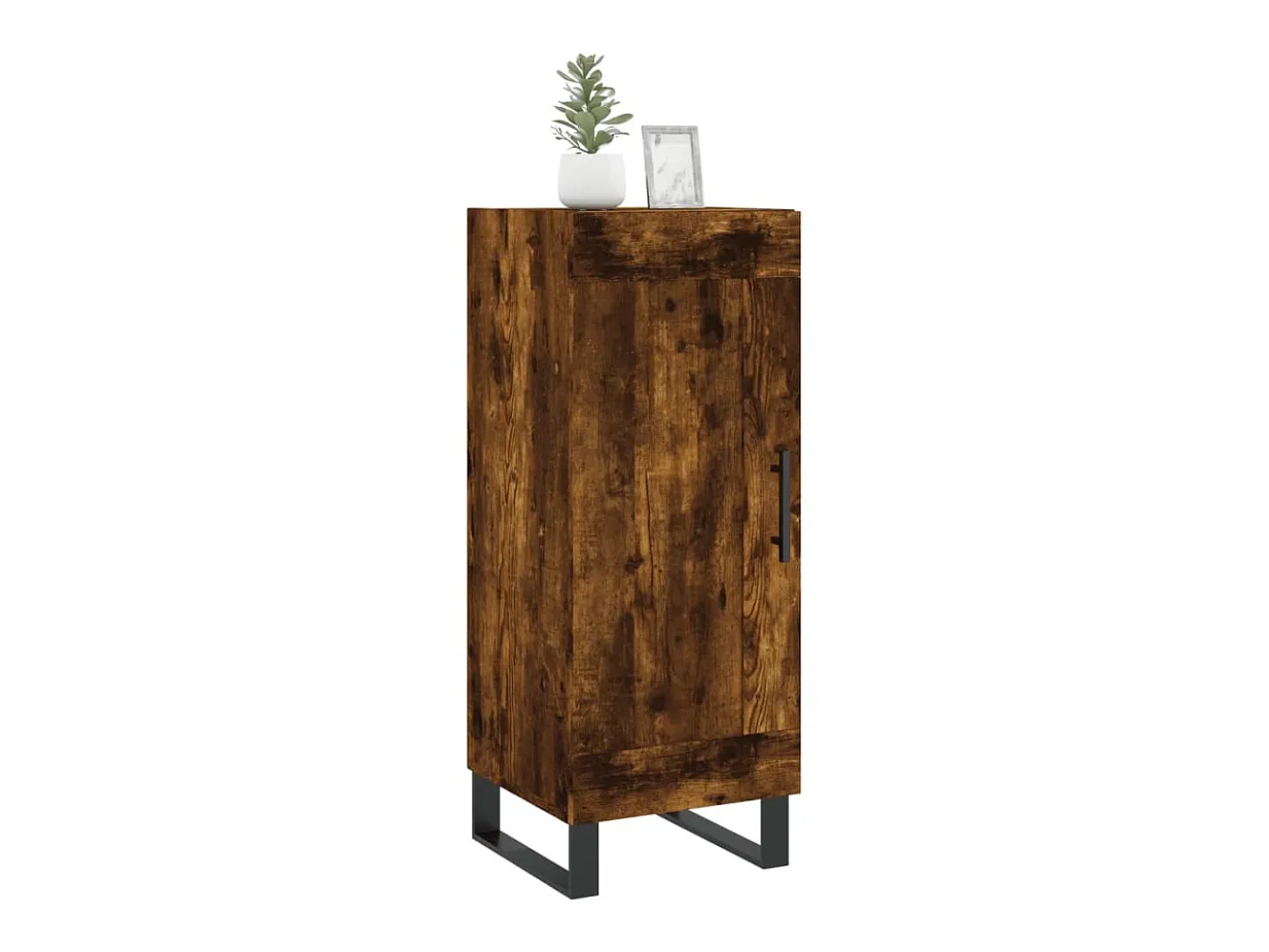 Aparador madera de ingeniería roble ahumado 34,5x34x90 cm ES47267