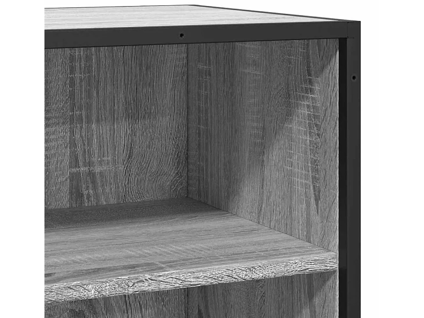 Aparador madera ingeniería y metal gris Sonoma 68x35x76 cm