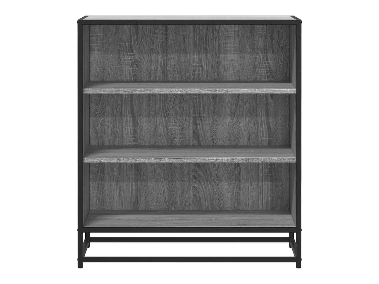 Aparador madera ingeniería y metal gris Sonoma 68x35x76 cm