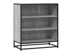 Aparador madera ingeniería y metal gris Sonoma 68x35x76 cm