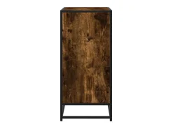 Aparador madera ingeniería y metal roble ahumado 68x35x76 cm