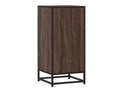 Aparador madera ingeniería y metal marrón roble 35,5x35x76 cm
