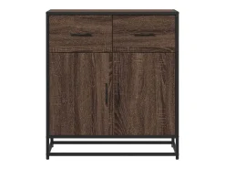 Aparador madera ingeniería roble marrón 68x35x76 cm