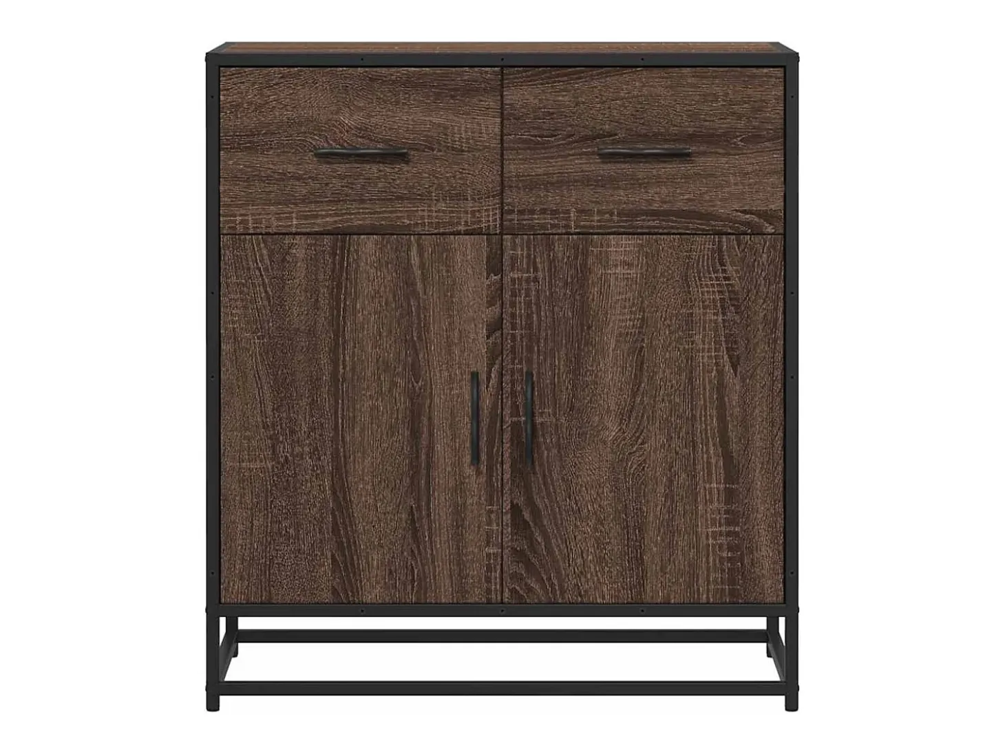 Aparador madera ingeniería roble marrón 68x35x76 cm