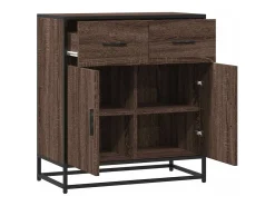Aparador madera ingeniería roble marrón 68x35x76 cm