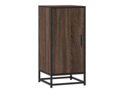 Aparador madera ingeniería y metal marrón roble 35,5x35x76 cm