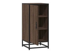 Aparador madera ingeniería y metal marrón roble 35,5x35x76 cm