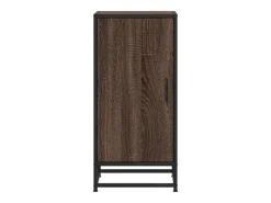 Aparador madera ingeniería y metal marrón roble 35,5x35x76 cm