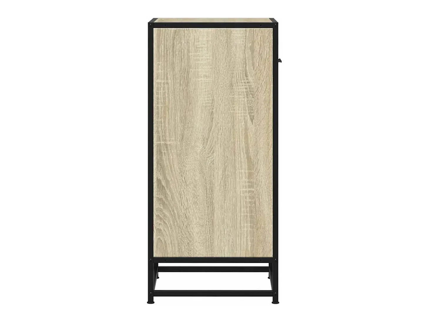 Aparador madera ingeniería y metal roble Sonoma 35,5x35x76 cm