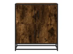 Aparador madera ingeniería roble ahumado 68x35x76 cm