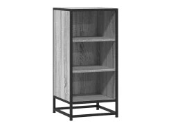 Aparador madera ingeniería y metal gris Sonoma 35,5x35x76 cm