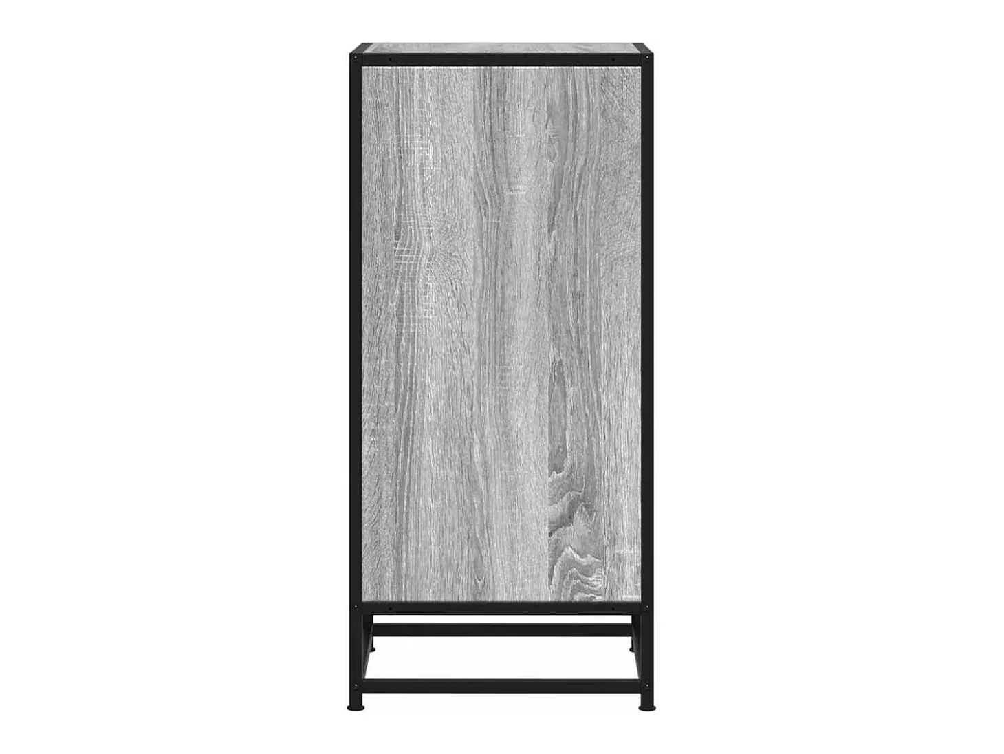 Aparador madera ingeniería y metal gris Sonoma 35,5x35x76 cm