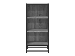 Aparador madera ingeniería y metal gris Sonoma 35,5x35x76 cm