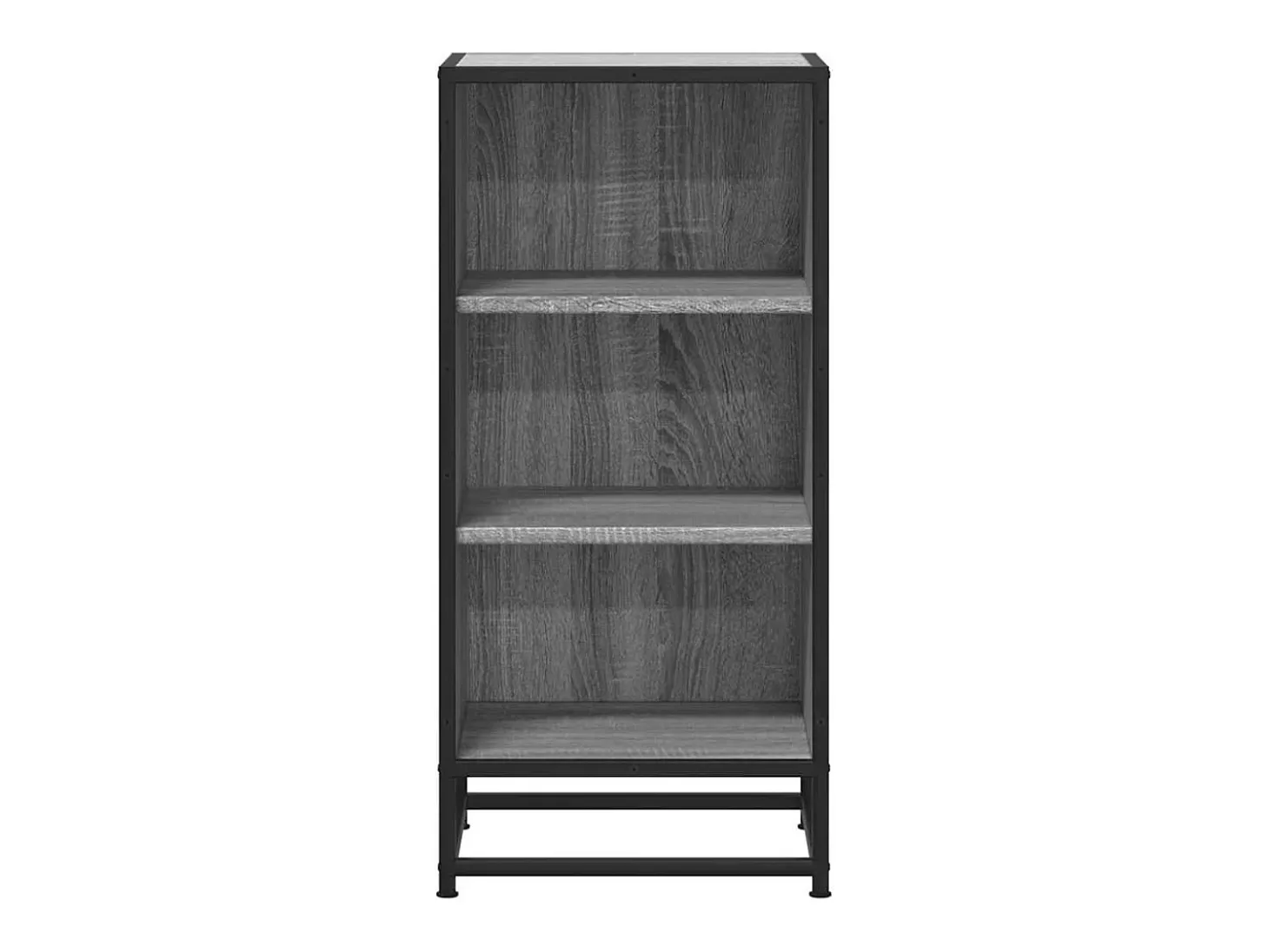 Aparador madera ingeniería y metal gris Sonoma 35,5x35x76 cm