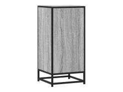 Aparador madera ingeniería y metal gris Sonoma 35,5x35x76 cm
