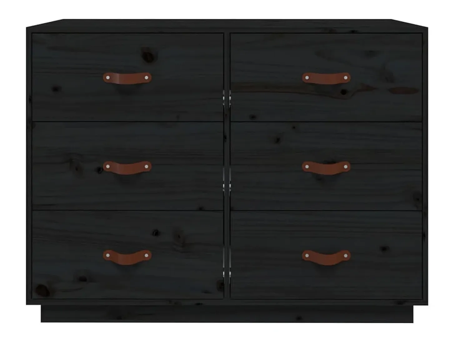 Aparador madera maciza de pino negro 100x40x75 cm