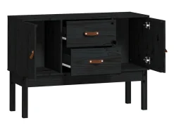 Aparador madera maciza de pino negro 110x40x78 cm