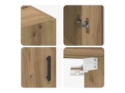 Aparador marrón 69,5 x 34 x 90 cm Madera de ingeniería