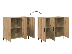 Aparador Marrón 90 x 34 x 80 cm Madera de Ingeniería