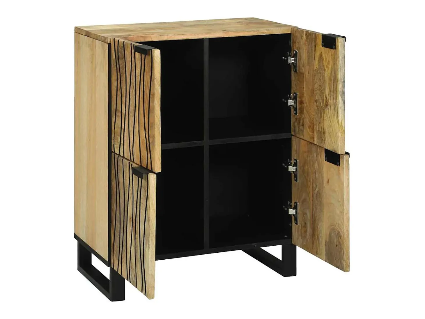 Aparador Marrón 60 x 33 x 75 cm madera maciza de mango