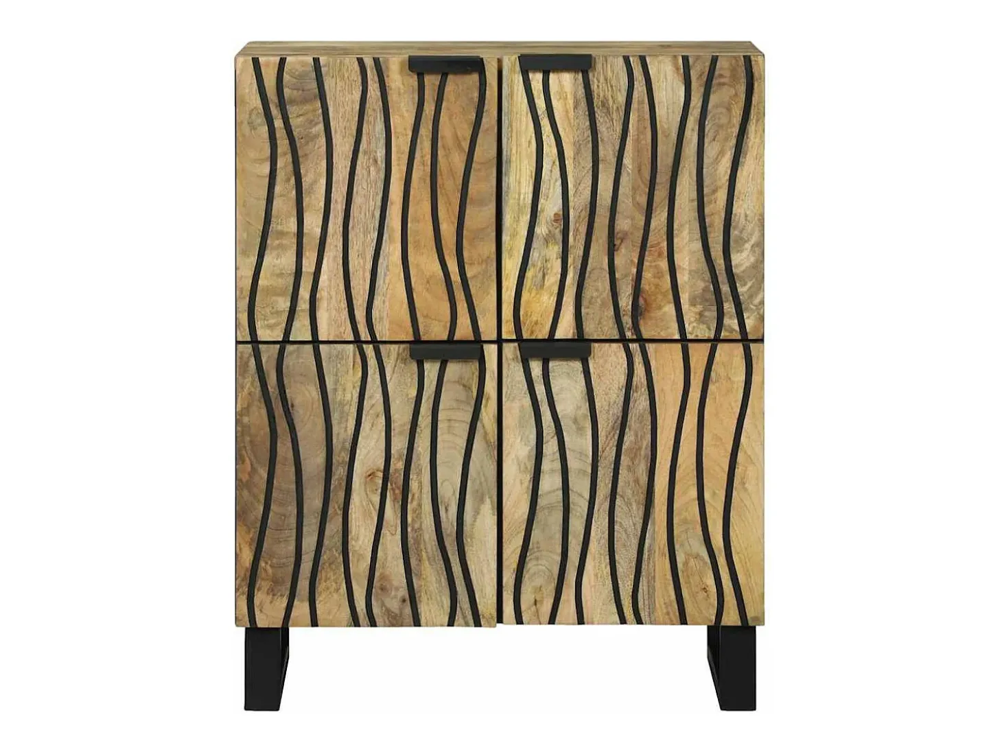 Aparador Marrón 60 x 33 x 75 cm madera maciza de mango