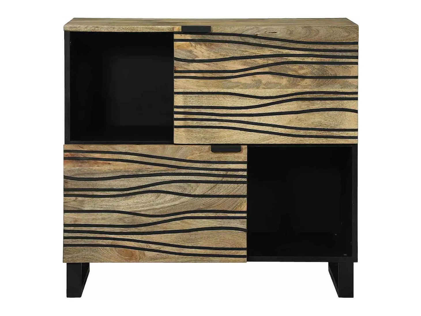 Aparador Marrón 80 x 33 x 75 cm madera maciza de mango