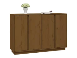 Aparador Marrón Miel 120x35x80 cm Madera Maciza de Pino