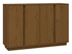 Aparador Marrón Miel 120x35x80 cm Madera Maciza de Pino