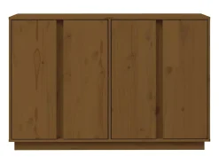 Aparador Marrón Miel 120x35x80 cm Madera Maciza de Pino