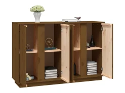 Aparador Marrón Miel 120x35x80 cm Madera Maciza de Pino