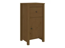 Aparador marrón miel 40x35x80 cm madera maciza de pino