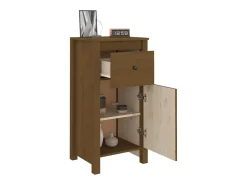 Aparador marrón miel 40x35x80 cm madera maciza de pino