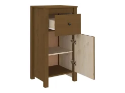Aparador marrón miel 40x35x80 cm madera maciza de pino