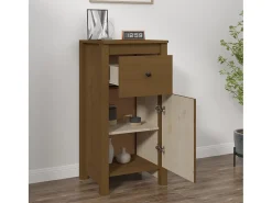 Aparador marrón miel 40x35x80 cm madera maciza de pino