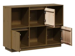 Aparador Marrón Miel 110,5x35x80 cm Madera Maciza de Pino