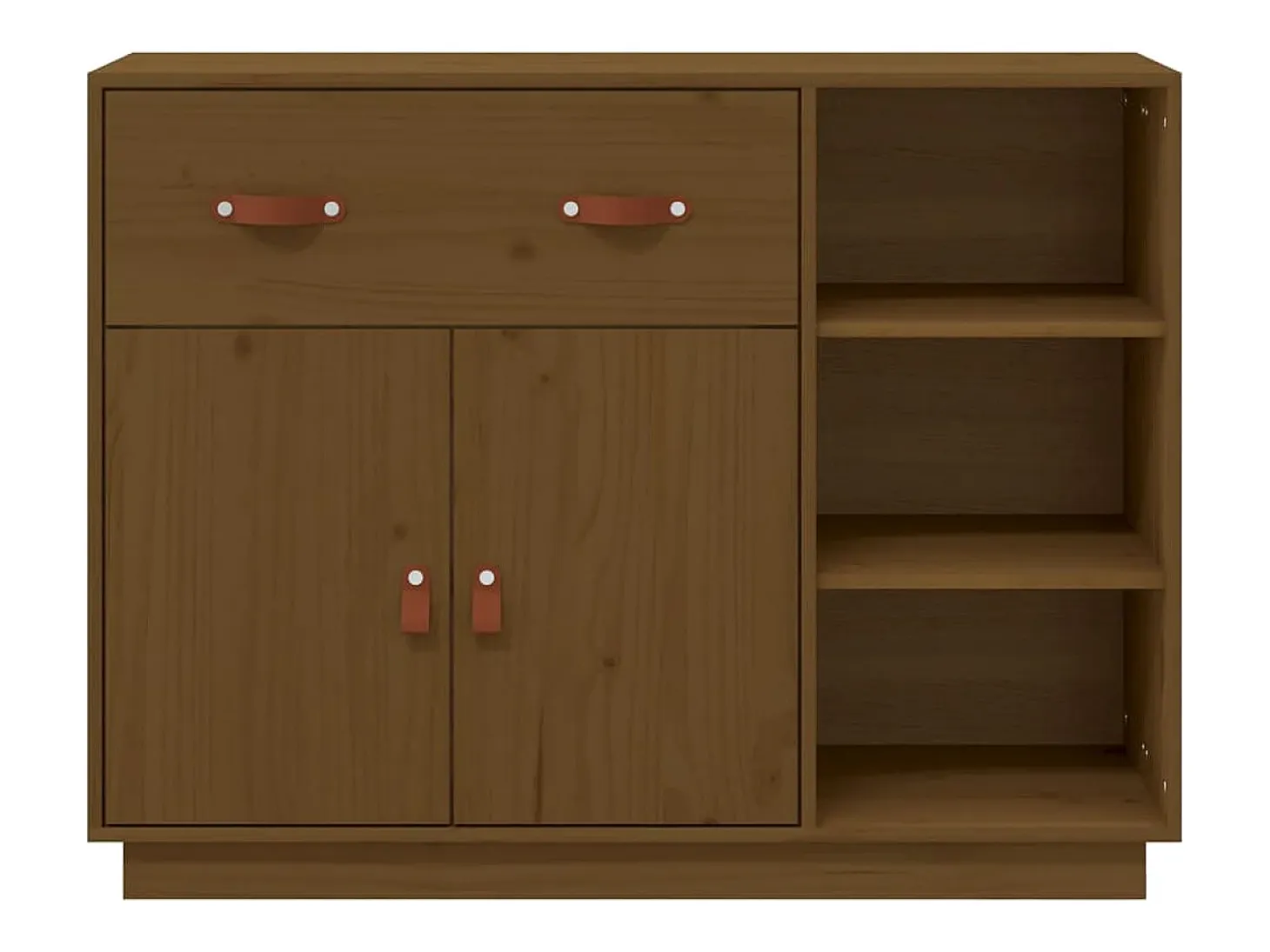 Aparador Marrón Miel 98,5x40x75 cm Madera Maciza de Pino