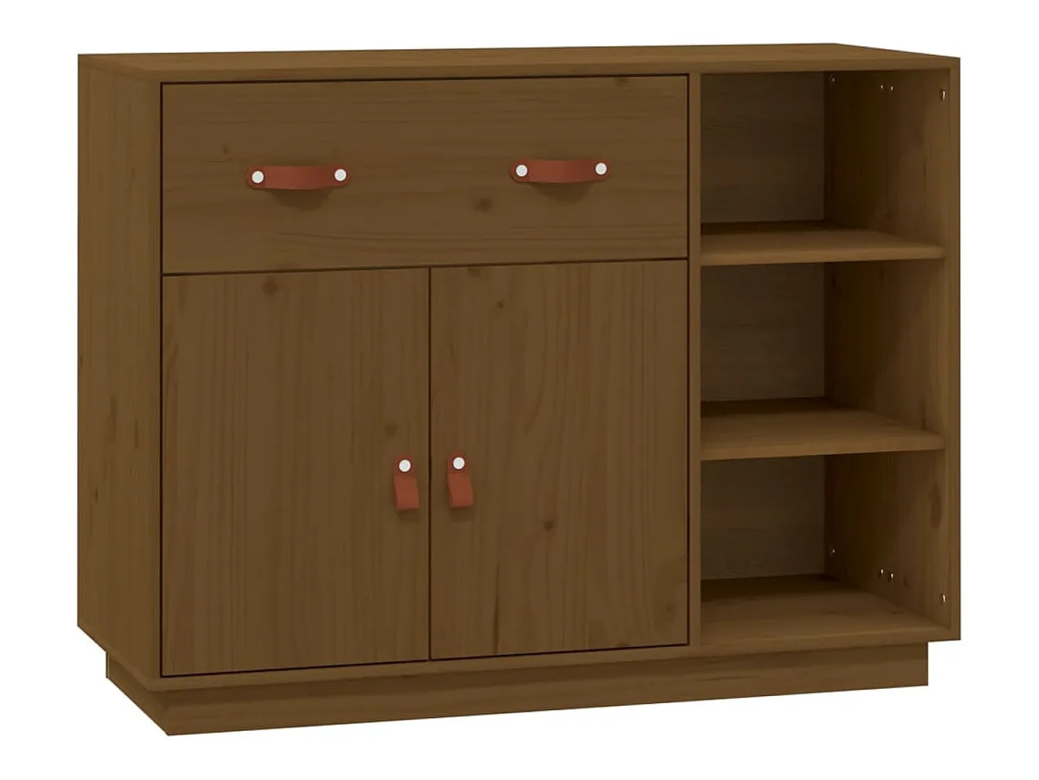 Aparador Marrón Miel 98,5x40x75 cm Madera Maciza de Pino