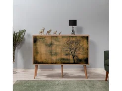 Aparador Mega-729 sonoma color roble 120x36x90 cm
