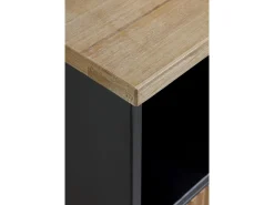 Aparador metálico con sobre de madera